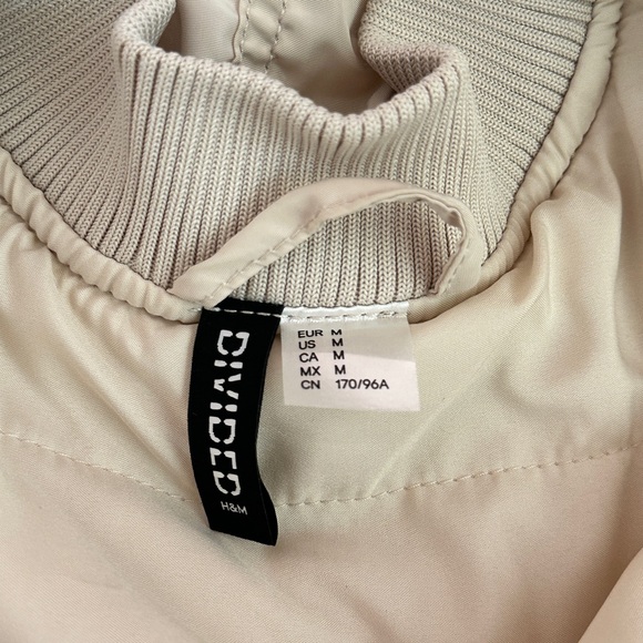 H&M Divided Bomber Jacket Light Beige - Picture 6 of 7